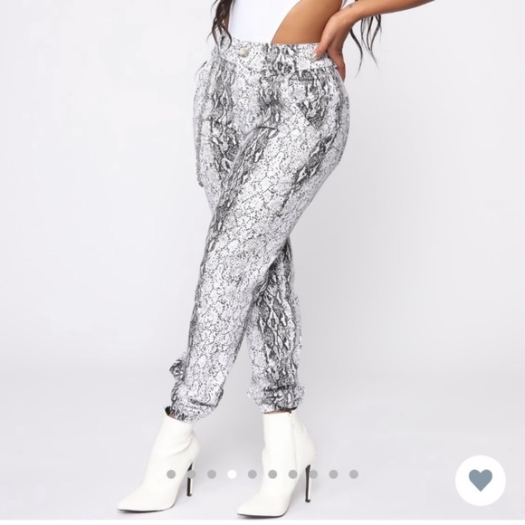 Fashion Nova Pants - Fashion Nova Snakeprint Joggers
